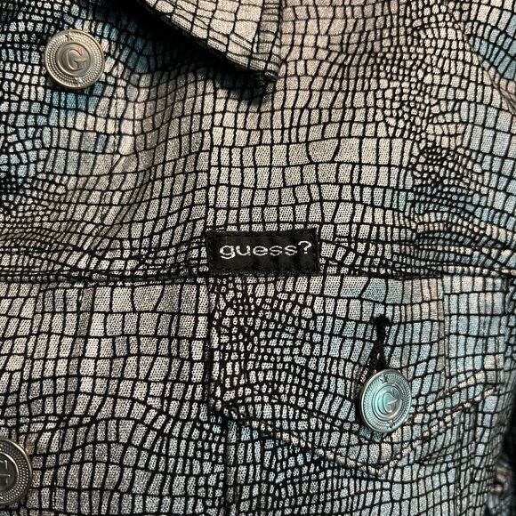 Guess Silver Jean Jacket - Picture 3 of 10